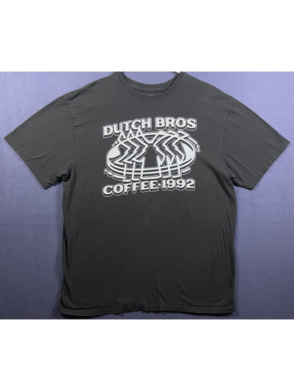 Dutch Bros Uniform Shirt Adult XLarge Black Short Sleeve Coffee Tea Employee EUC